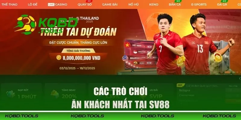 SV88 | Thiên Đường Cá Cược Thể Thao Uy Tín Số 1 Châu Á 3 Các trò chơi ăn khách nhất tại SV88